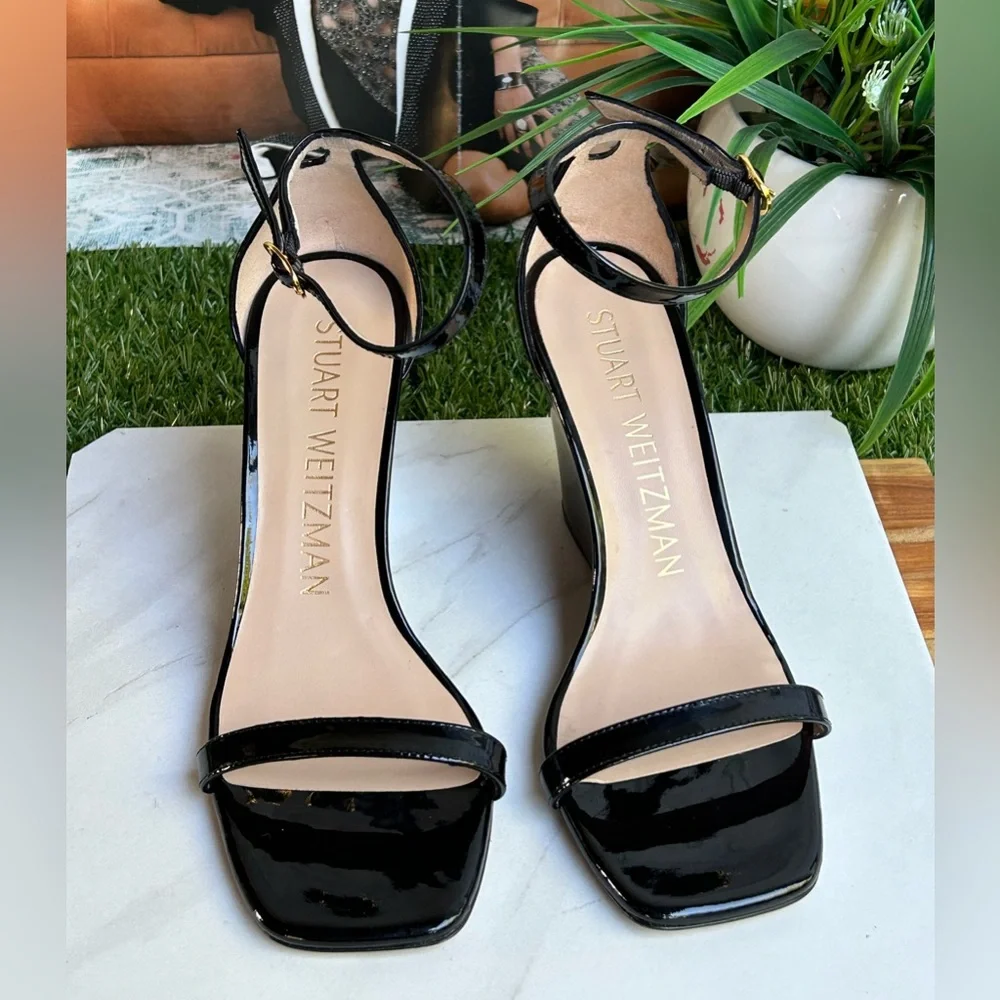STUART WEITZMAN NUDISTCURVE 50 WEDGE women size 7 B store display